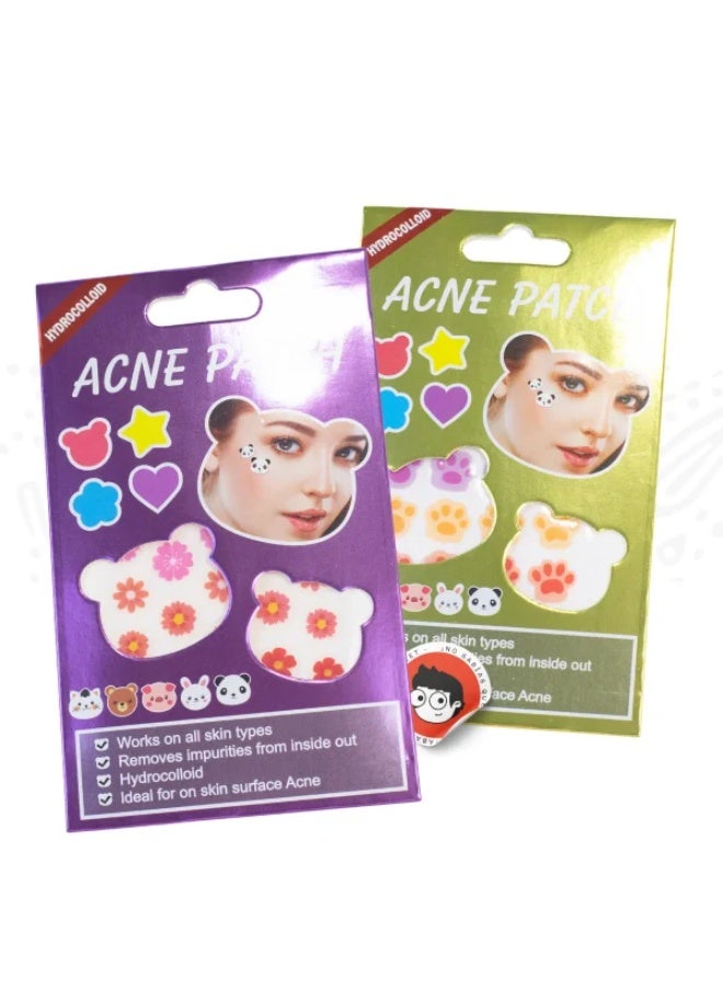 Multi-shaped acne patches, gentle on the face, hydrocolloid overnight acne-absorbing patches | Lightweight, waterproof treatment patches for all skin types (24 to 36 patches per pack) - Image 2